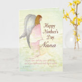 Grootmoeder, gepersonaliseerde Moederdag Angel Kaart (Gele Bloem)