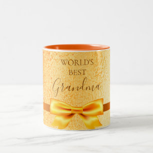 Grootmoeder gouden boog elegant tweekleurige koffiemok