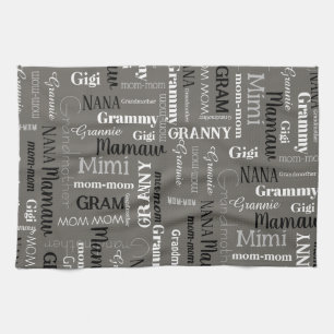 Grootmoeder Granny Kitchen Towels haar Nickname Theedoek