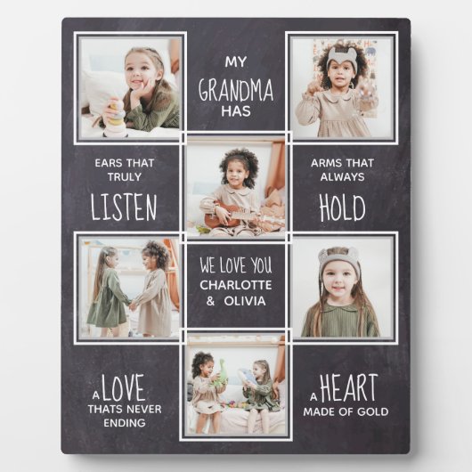 Grootmoeder grootmoeder foto collage fotoplaat (Voorkant)