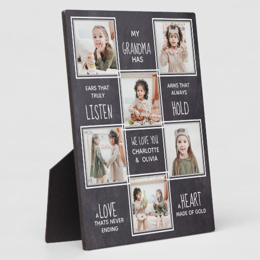 Grootmoeder grootmoeder foto collage fotoplaat (Zijkant)