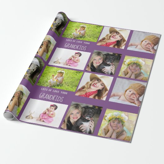 Grootmoeder grootvader PHOTO Collage Gift Cadeaupapier (Uitgerold)