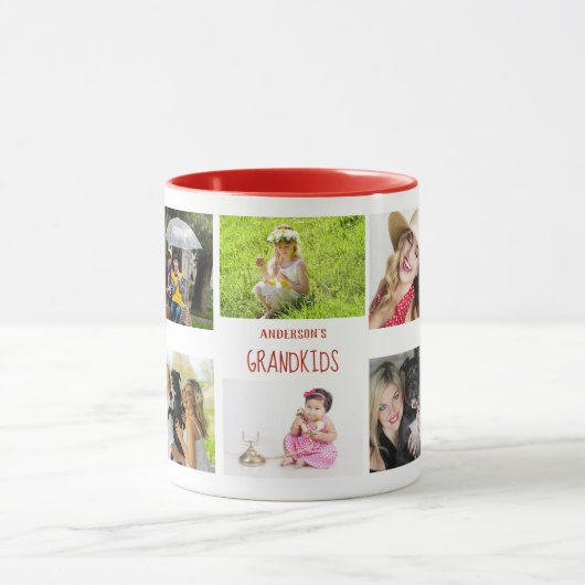 Grootmoeder grootvader PHOTO Collage Gift Mok (Midden)