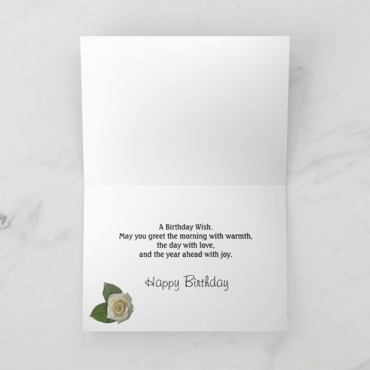 Grootmoeder, Happy Birthday met geschilderde rozen Kaart (Binnen)