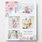 Grootmoeder Je bent de beste vier foto-roze ventil Fotoplaat (Voorkant)