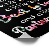 Grootmoeder leraar partner in misdaad grappig poster (Hoek)