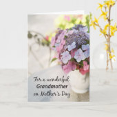 Grootmoeder Moederdag Bloemen op Outdoor Table Kaart (Gele Bloem)