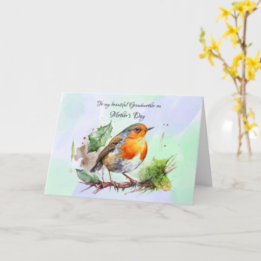 Grootmoeder Moederdag Kaart (Gele Bloem)