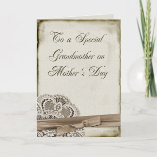 Grootmoeder Moederdag Vintage Kaart