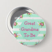 Grootmoeder om Baby shower Button te zijn (Voorkant /achterkant)
