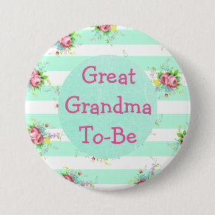 Grootmoeder om Baby shower Button te zijn