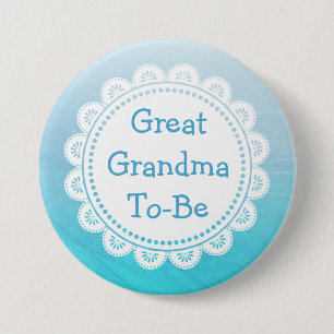 Grootmoeder om Baby shower Button te zijn
