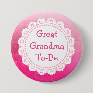Grootmoeder om Baby shower Button te zijn