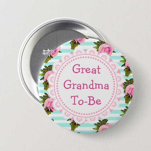 Grootmoeder om Baby shower Button te zijn (Voorkant /achterkant)