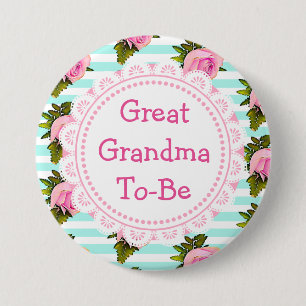 Grootmoeder om Baby shower Button te zijn