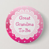 Grootmoeder om Baby shower Button te zijn (Voorkant)