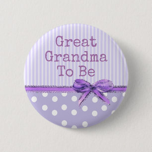 Grootmoeder om Baby shower Button te zijn: Paarse