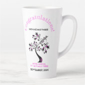 Grootmoeder om een roze familieboom te zijn kondig latte mok (Rechts)