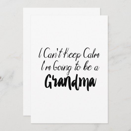 grootmoeder om naar grootmoeder te worden gepromoo (Voorkant / Achterkant)