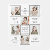 Grootmoeder op maat fleece deken (Voorkant)