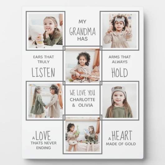 Grootmoeder op maat fotoplaat (Voorkant)