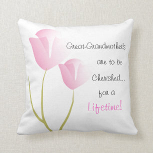 Grootmoeder Pillow roze Tulips Kussen