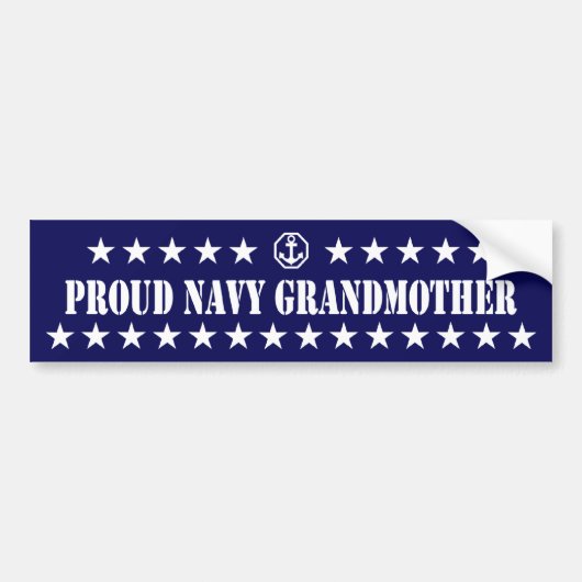 Grootmoeder Stars van de proud Navy Bumpersticker (Voorkant)