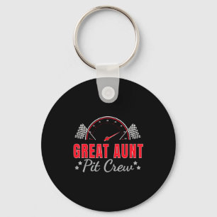Grootmoeder T Crew Race Auto Coureur Verjaardagsfe Sleutelhanger