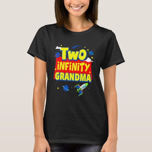 Grootmoeder twee oneindig en verder dan geboorteda t-shirt (Voorkant)