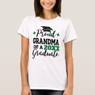 Grootmoeder van 2022 afstuderen zwarte groene tass t-shirt
