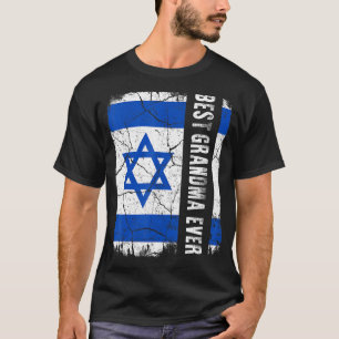 Grootmoeder van beste Israëli's ooit Israëls vlag  T-shirt