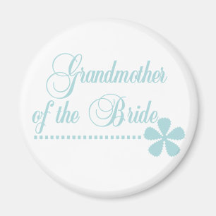 Grootmoeder van Bride Blauwgroen elegantie Magneet