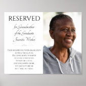 Grootmoeder van de Afstuderen Save A Seat Memorial Poster (Voorkant)