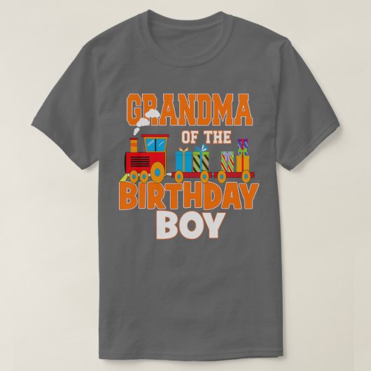 Grootmoeder van de 'Birthday Boy Train Lover'-over T-shirt (Design voorkant)