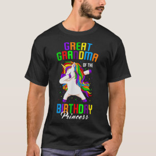 Grootmoeder van de Birthday prinses Unicorn Bda T-shirt