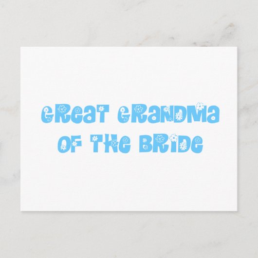 Grootmoeder van de Bride Briefkaart (Voorkant)