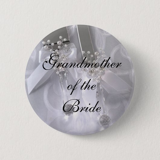 Grootmoeder van de Bride Ronde Button 5,7 Cm (Voorkant)