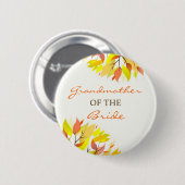 Grootmoeder van de bruid Autumn Wedding Button (Voorkant /achterkant)