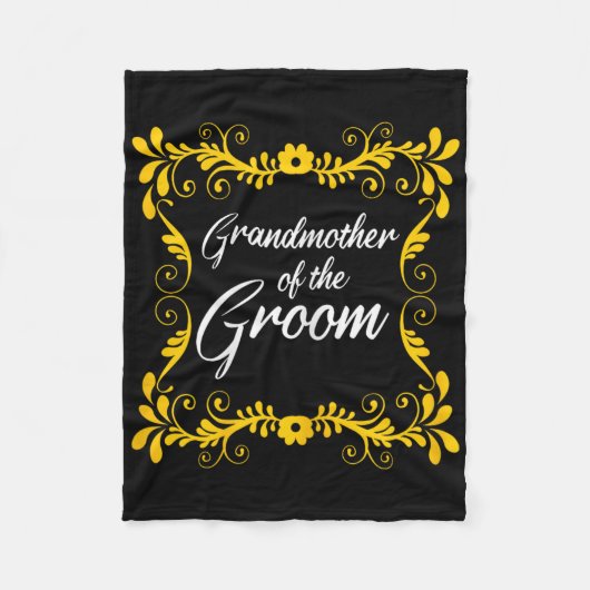 Grootmoeder van de bruidegom Matching Bachelorette Fleece Deken (Voorkant)