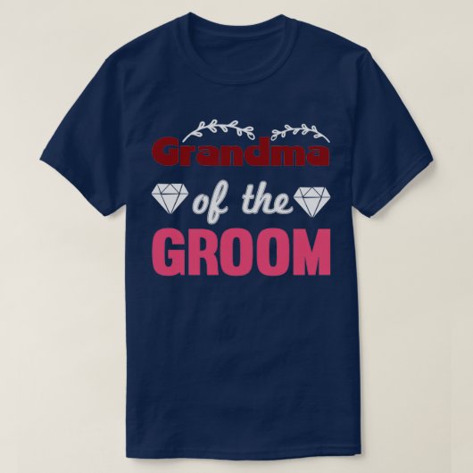 Grootmoeder van de bruidegom t-shirt (Design voorkant)