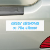 Grootmoeder van de Groom Bumpersticker (Op auto)