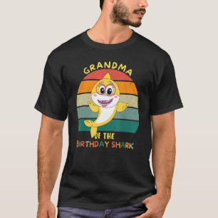 Grootmoeder van de haaienverjaardag oma t-shirt