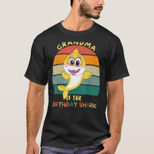 Grootmoeder van de haaienverjaardag oma t-shirt