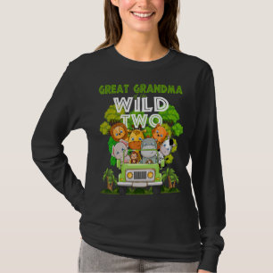 Grootmoeder van de wilde dierentuin Birthday Safar T-shirt