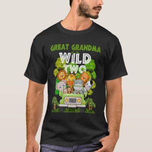 Grootmoeder van de wilde dierentuin Birthday Safar T-shirt