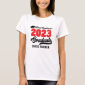 Grootmoeder van een 2023 Afstuderen rood, oud scri T-shirt (Voorkant)