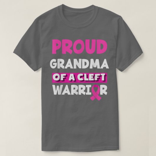 Grootmoeder van een Cleft Warrior Cleft Lip & Pala T-shirt (Design voorkant)