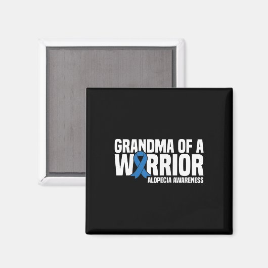 Grootmoeder van een Warrior Blue Ribbon Alopecia A Magneet (Voorkant / Achterkant)