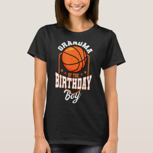Grootmoeder van het Birthday Boy Basketball Theme T-shirt