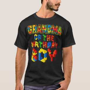 Grootmoeder van het Birthday Boy Block Building Bi T-shirt